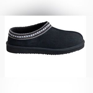 Kirkland Signature Unisex Shearling Slipper Men 8 Woman 9 Black Tasman NEW